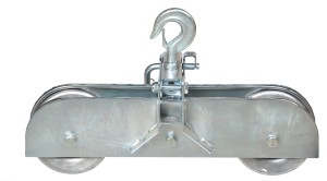 Tandem pulley block aluminium 150 mm WL 10 kN