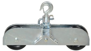Tandem pulley block nylon 150 mm WL 10 kN