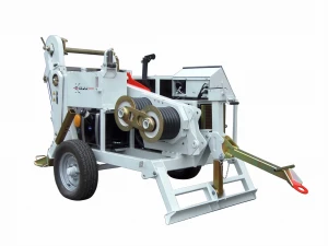 Hydraulic puller 25 kN capacity for single rope pulling on overhead stringing operations as well as underground cabling