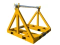 Hydraulic drum jack 12,000 kg with bearing-mounted axle