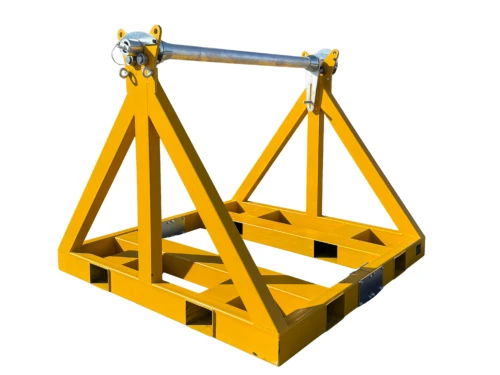 Hydraulic drum jack 12,000 kg with bearing-mounted axle