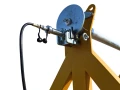 Hydraulic drum jack 12,000 kg with bearing-mounted axle