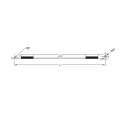 Single-phase earthing and short-circuiting cable 50 mm²; 9 m; cable lugs 50/10 (M10 bolt) and 50/12 (M12 bolt); short-circuit rating 10 kA/1s, transparent heat-shrink sleeves