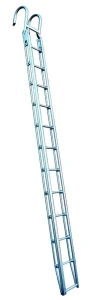 Vertical aluminum ladder 2,5 m WL 300 kg with anti-fall rail